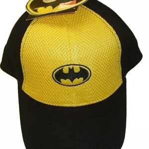 Batman Youth Kids Adjustable Strapback hat Movie Comics New Yellow Black
